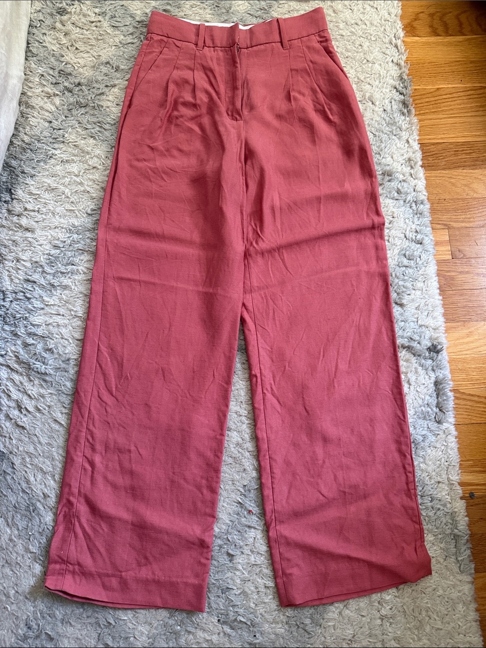 Wilfred Wide-Leg Dress Pants in Rosewood